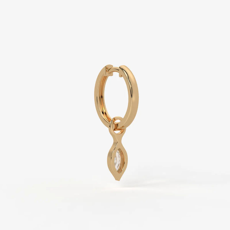 Sylvara Marquise Drop Hoop Earrings