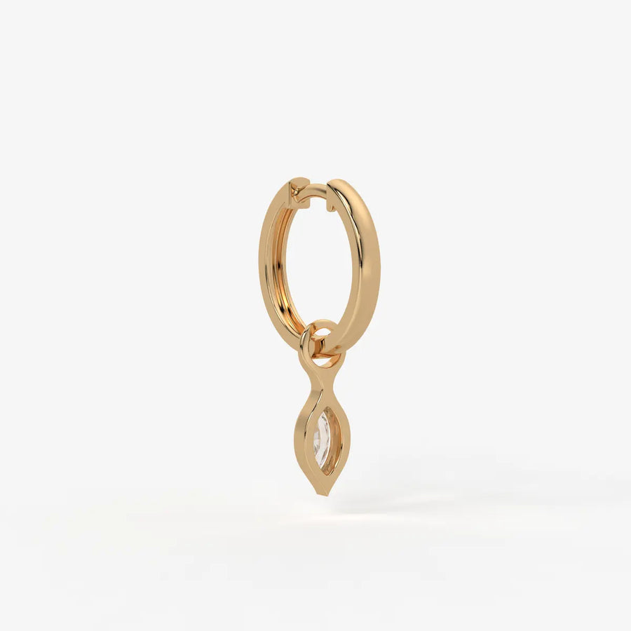 Sylvara Marquise Drop Hoop Earrings