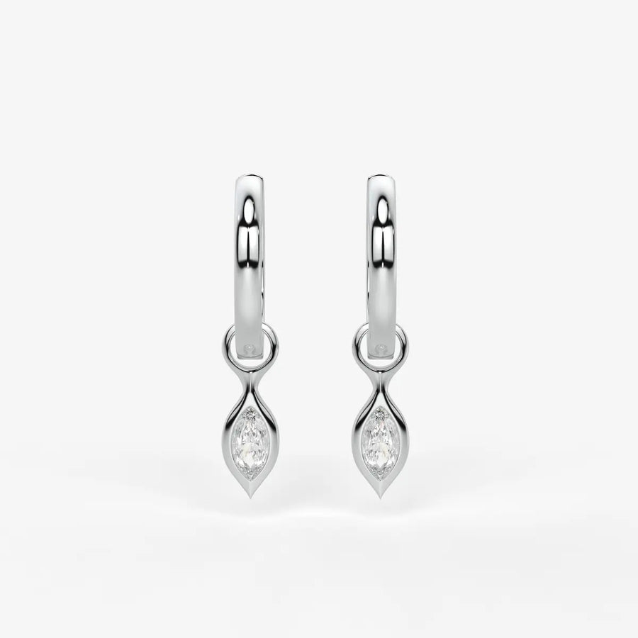 Sylvara Marquise Drop Hoop Earrings