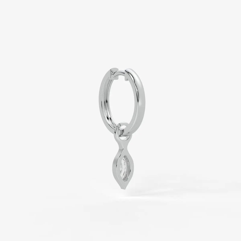 Sylvara Marquise Drop Hoop Earrings