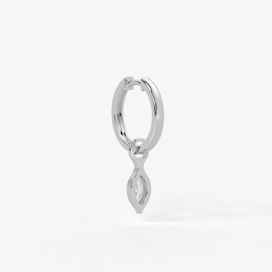 Sylvara Marquise Drop Hoop Earrings