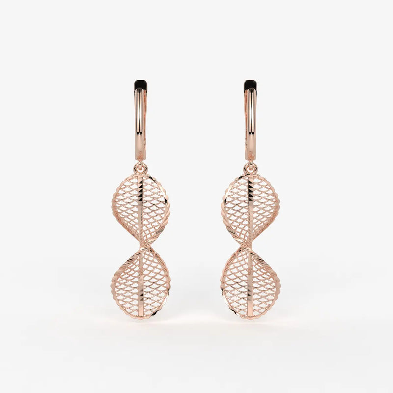 Twisted Leaf Drop Earrings