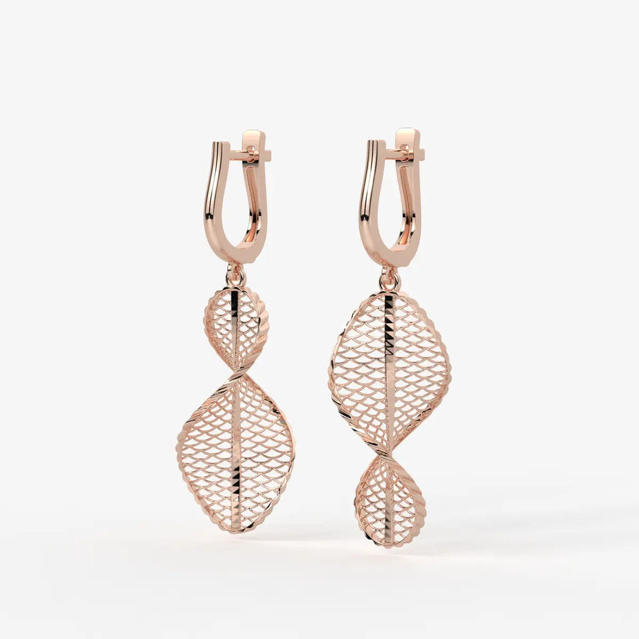 Twisted Leaf Drop Earrings