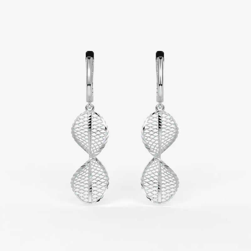 Twisted Leaf Drop Earrings