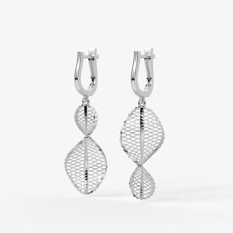 Twisted Leaf Drop Earrings