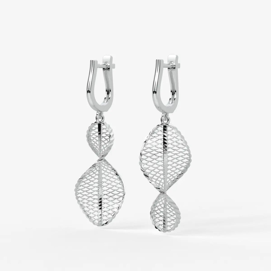 Twisted Leaf Drop Earrings