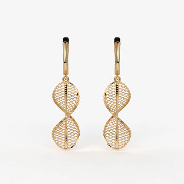 Twisted Leaf Drop Earrings
