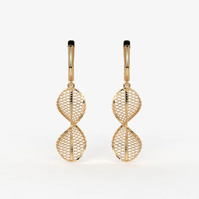 Twisted Leaf Drop Earrings