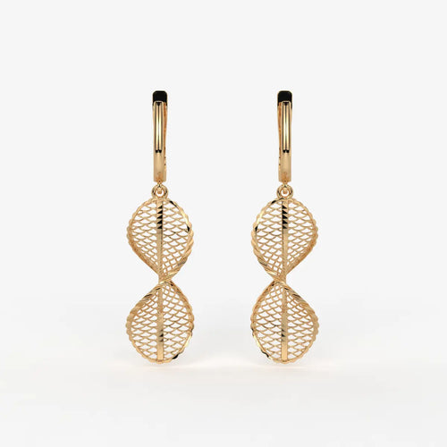 Twisted Leaf Drop Earrings