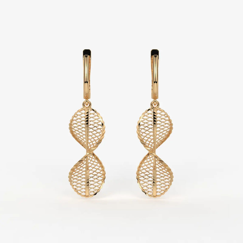 Twisted Leaf Drop Earrings