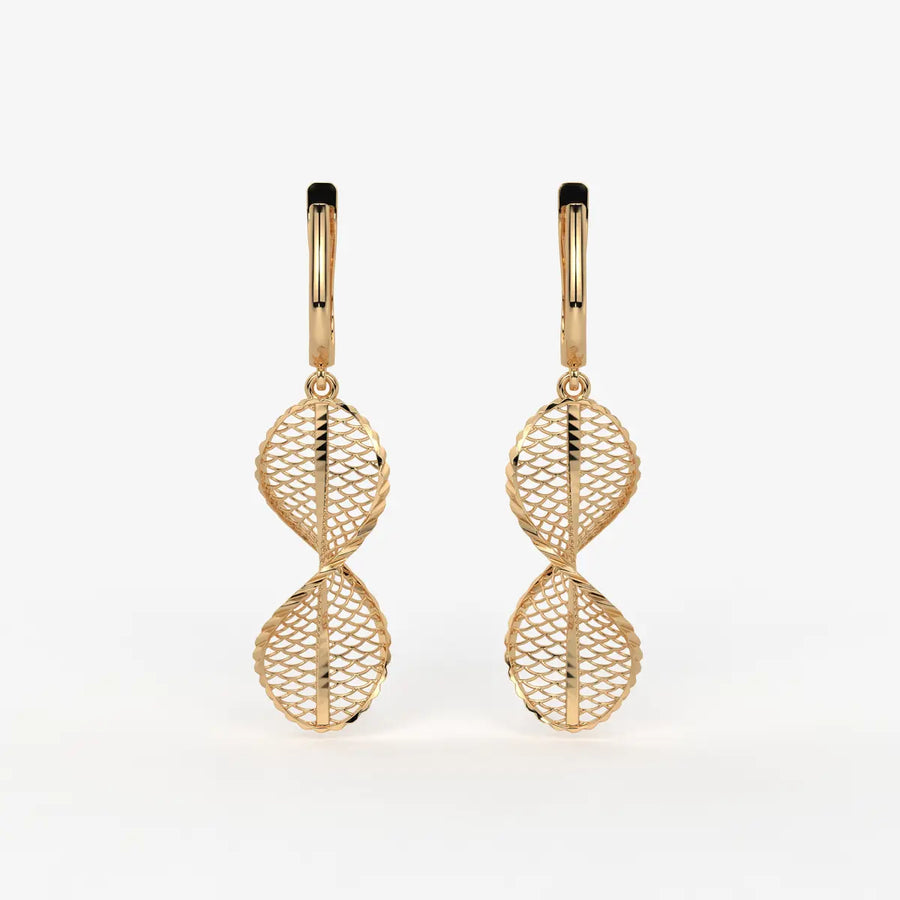Twisted Leaf Drop Earrings