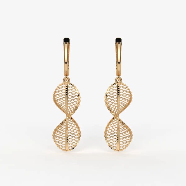 Twisted Leaf Drop Earrings