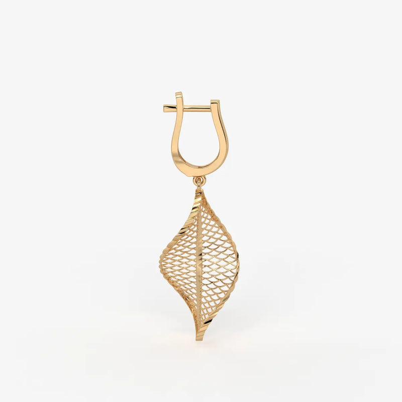 Twisted Leaf Drop Earrings