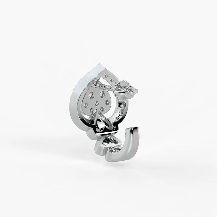 Pearlisse HaloDrop Round Diamond Earrings
