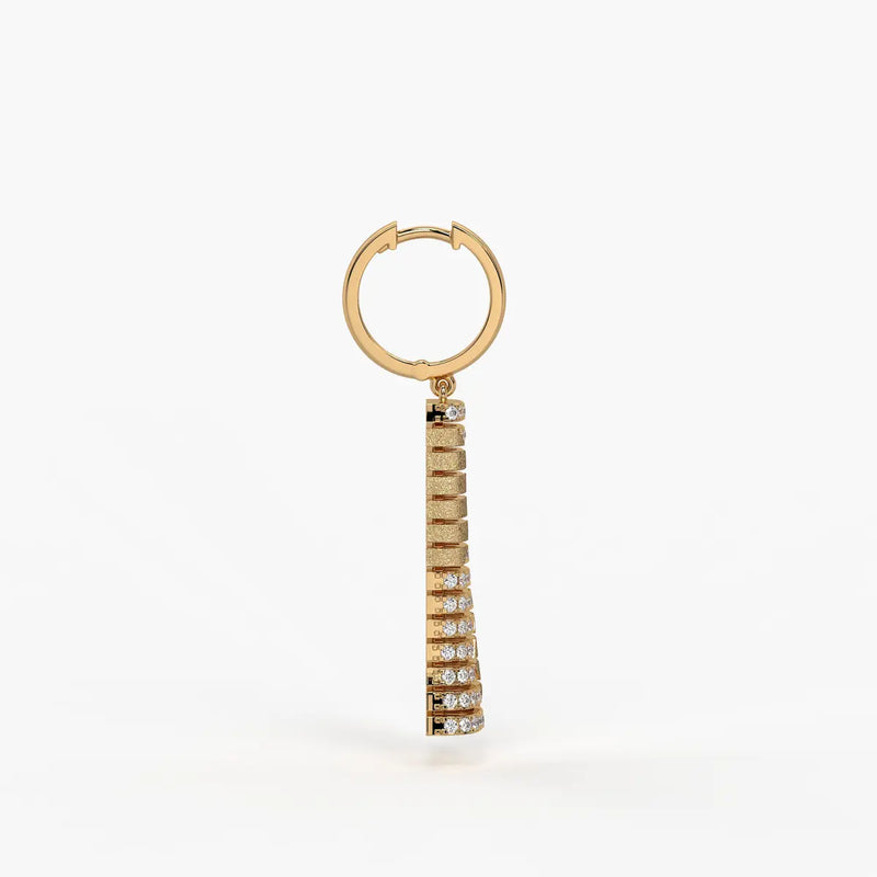 Aarini Shimmer Ladder Hoop Earrings