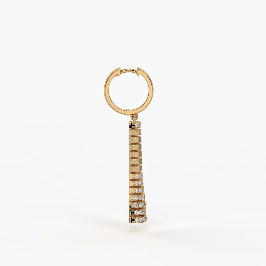 Aarini Shimmer Ladder Hoop Earrings