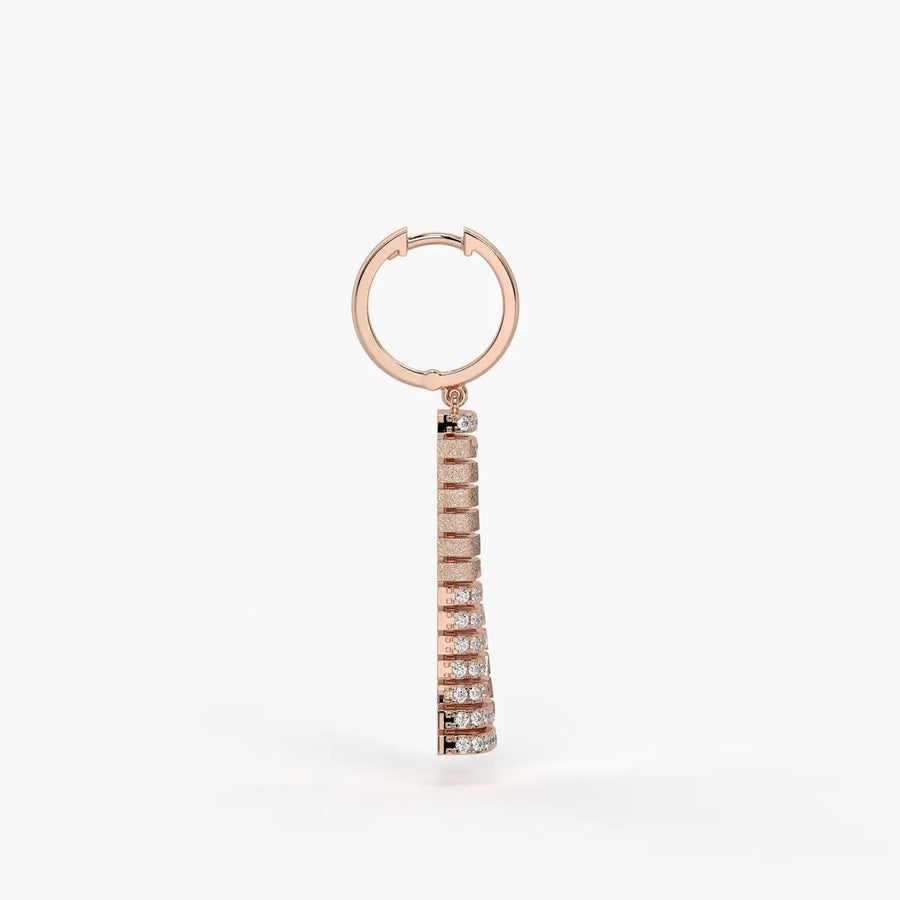 Aarini Shimmer Ladder Hoop Earrings