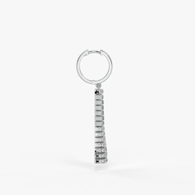 Aarini Shimmer Ladder Hoop Earrings