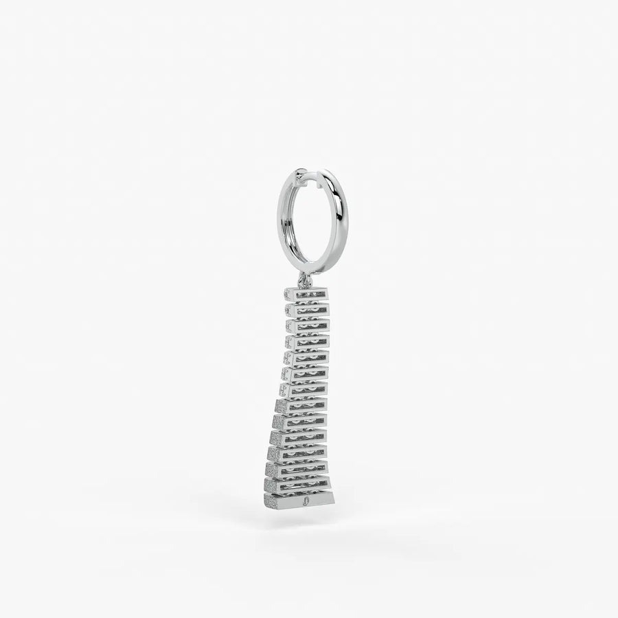 Aarini Shimmer Ladder Hoop Earrings