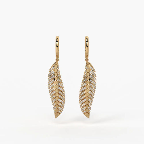 Zivara Feather Hoop Earrings