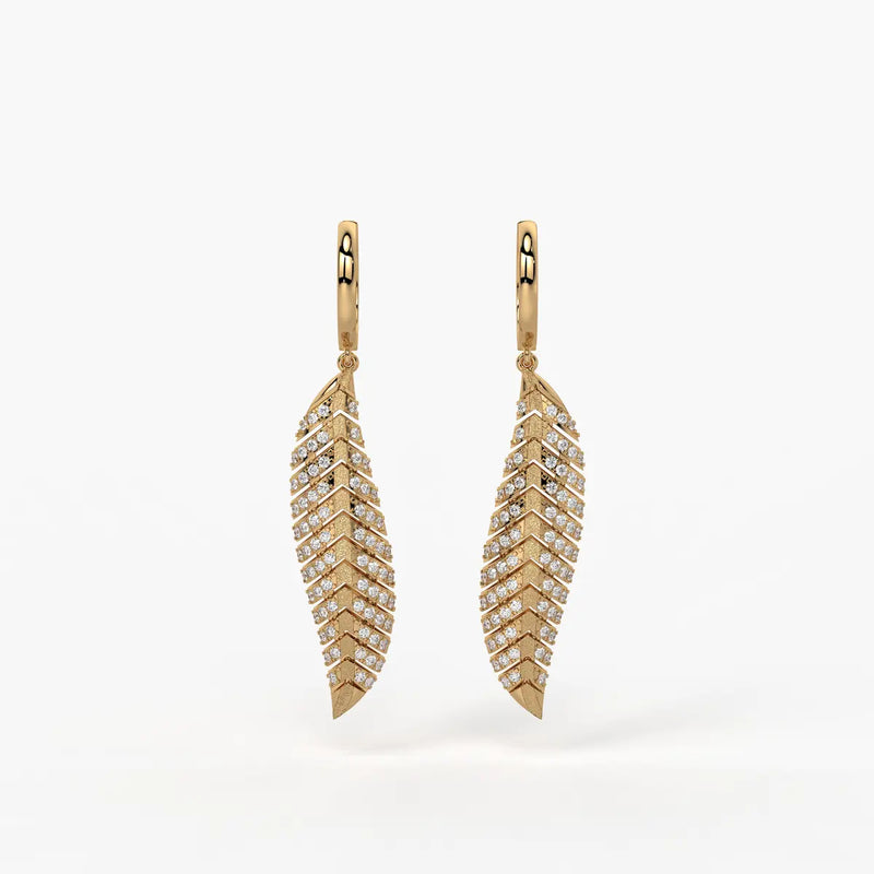 Zivara Feather Hoop Earrings