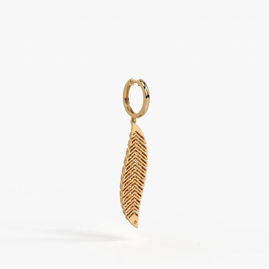 Zivara Feather Hoop Earrings
