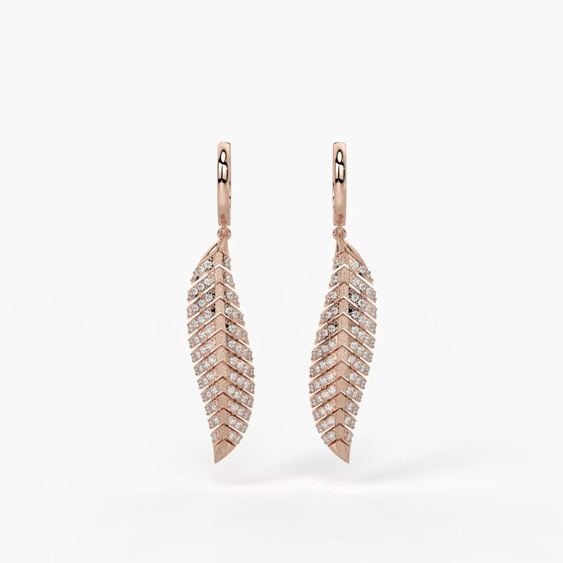 Zivara Feather Hoop Earrings