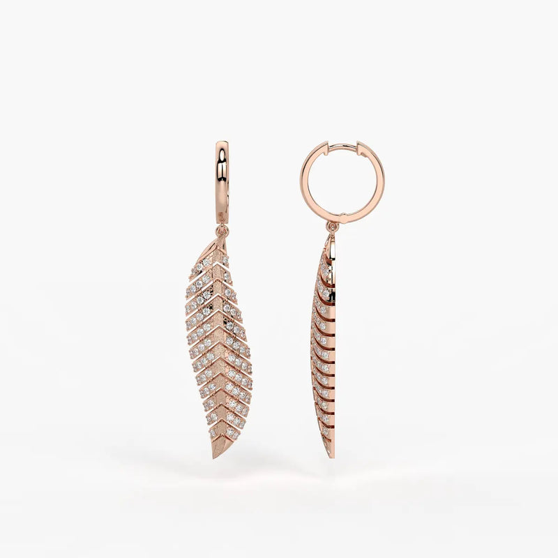 Zivara Feather Hoop Earrings