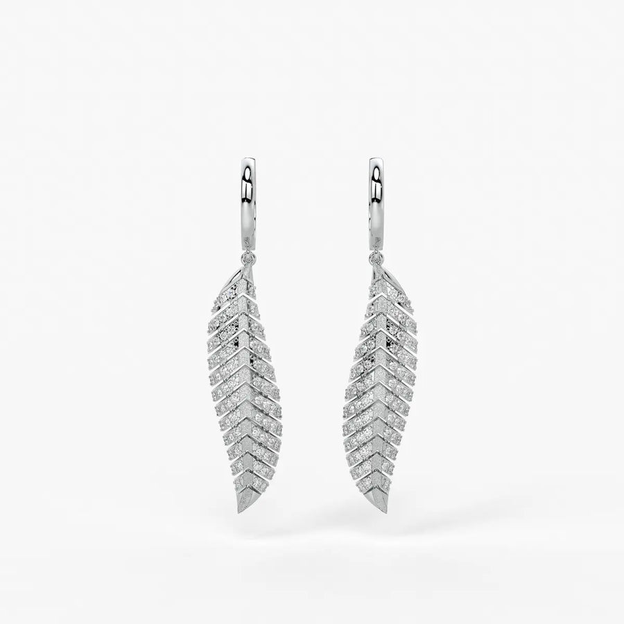 Zivara Feather Hoop Earrings