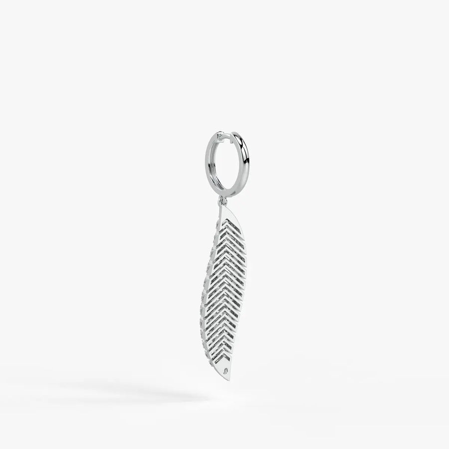 Zivara Feather Hoop Earrings