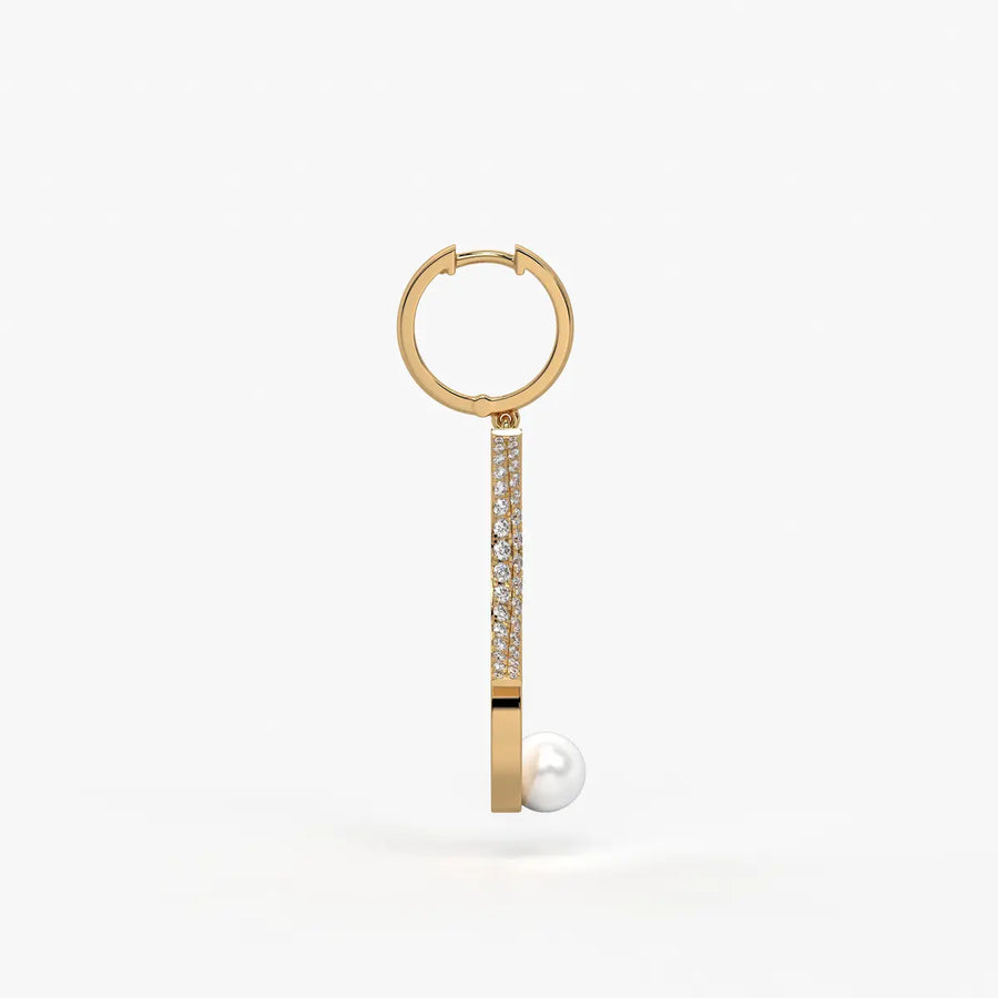 Luna Pearl Crescent Drop Earrings