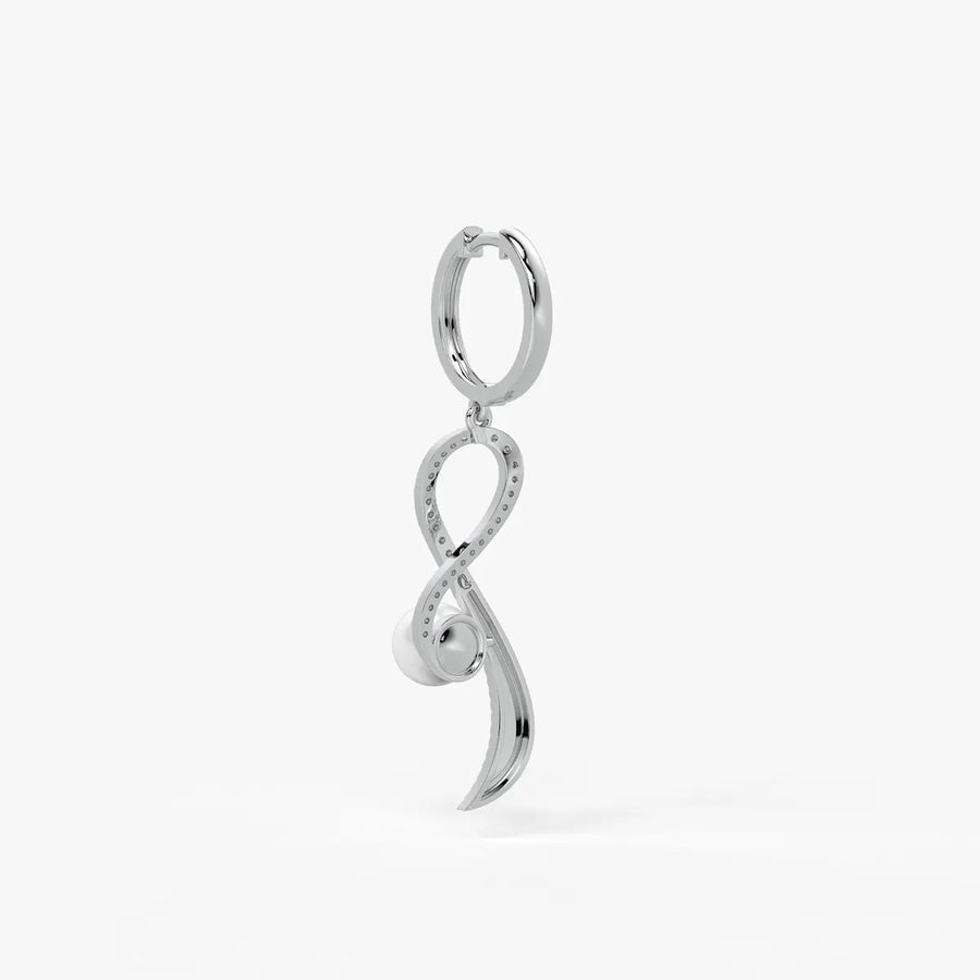 Seravine Pearl Infinity Drop Earrings