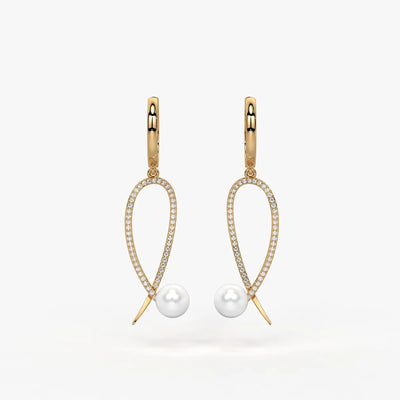 Pearlora Spark Loop Drop Earrings