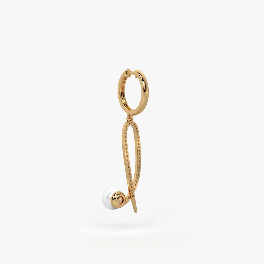 Pearlora Spark Loop Drop Earrings
