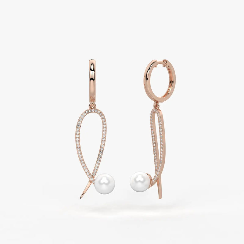 Pearlora Spark Loop Drop Earrings
