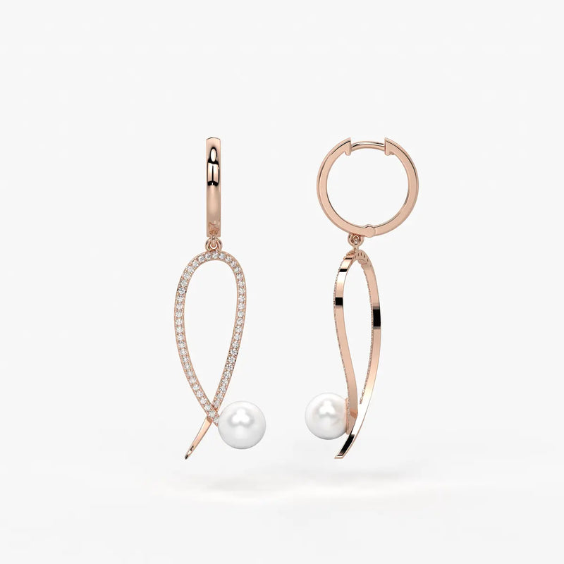 Pearlora Spark Loop Drop Earrings