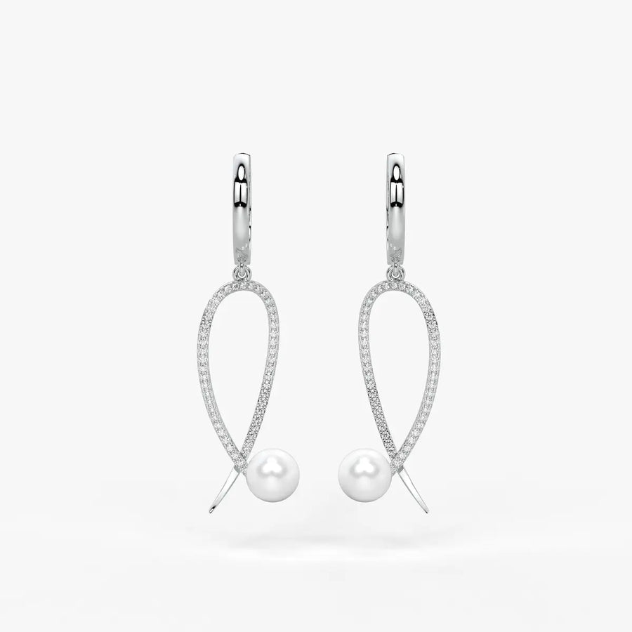 Pearlora Spark Loop Drop Earrings