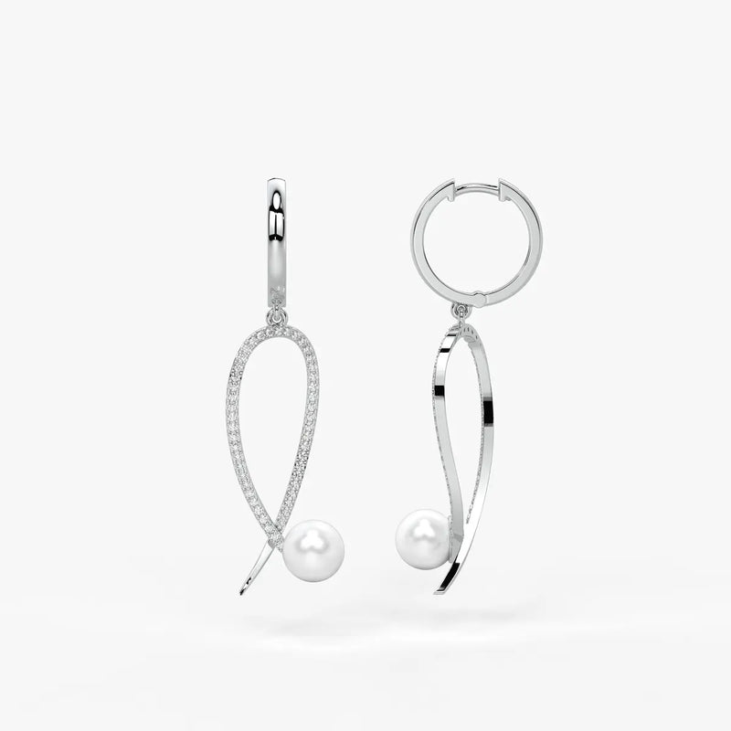 Pearlora Spark Loop Drop Earrings