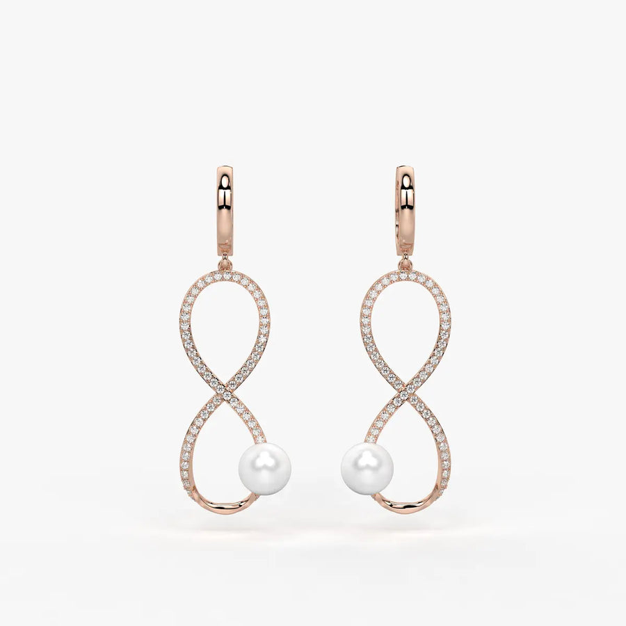 Infinelle Pearl Loop Earrings