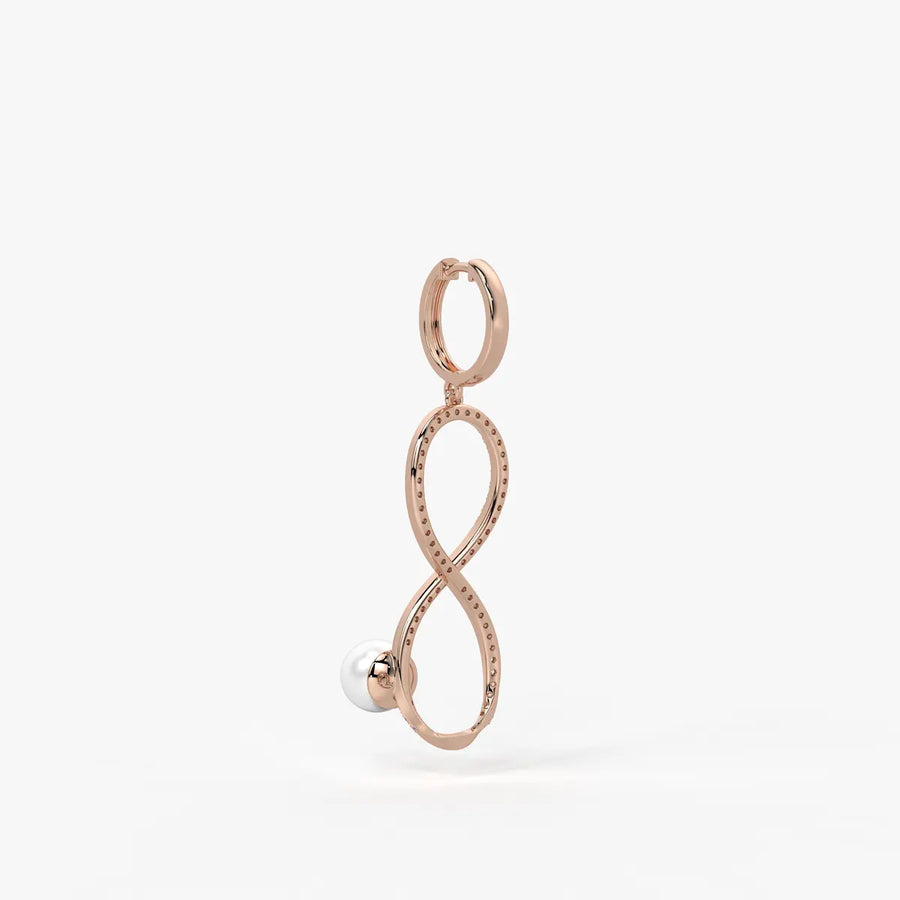Infinelle Pearl Loop Earrings