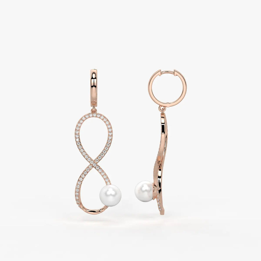 Infinelle Pearl Loop Earrings
