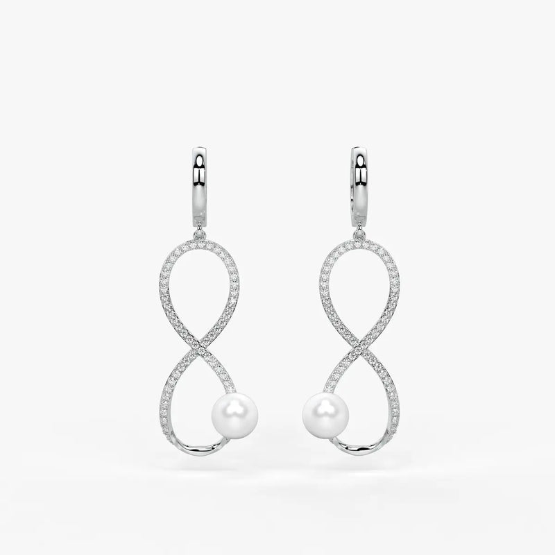 Infinelle Pearl Loop Earrings