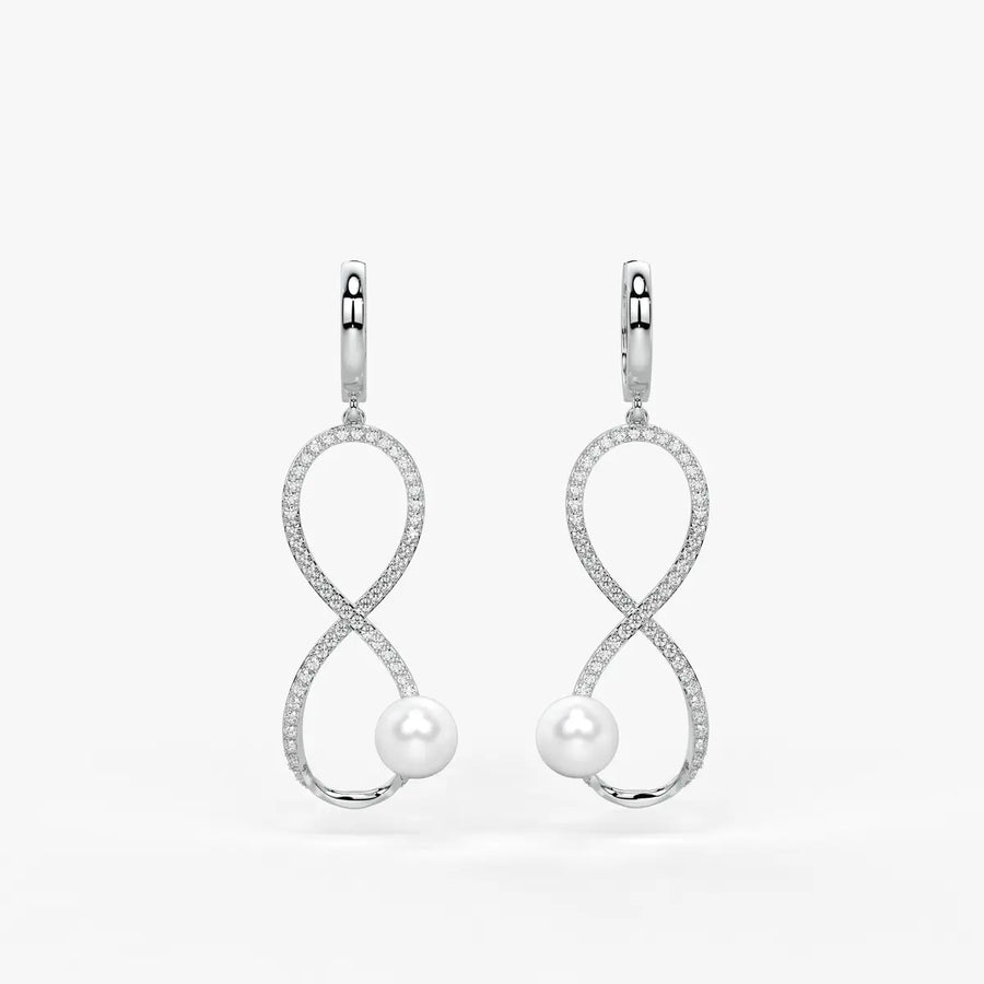 Infinelle Pearl Loop Earrings