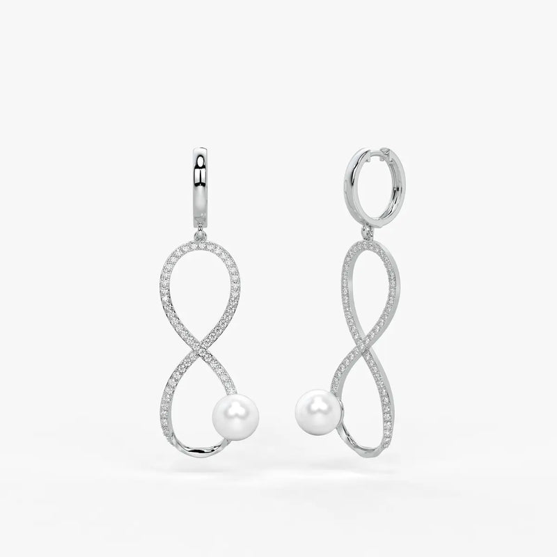 Infinelle Pearl Loop Earrings