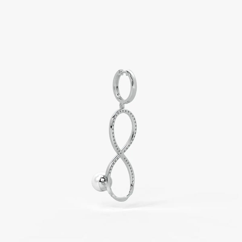 Infinelle Pearl Loop Earrings