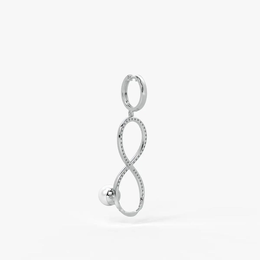 Infinelle Pearl Loop Earrings