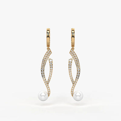Lumivine Pearl Twist Drop Earrings