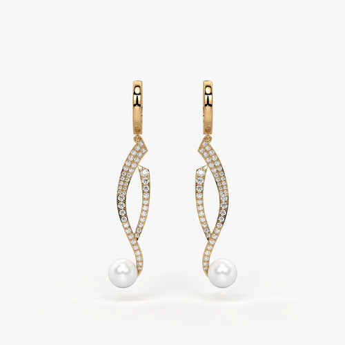 Lumivine Pearl Twist Drop Earrings