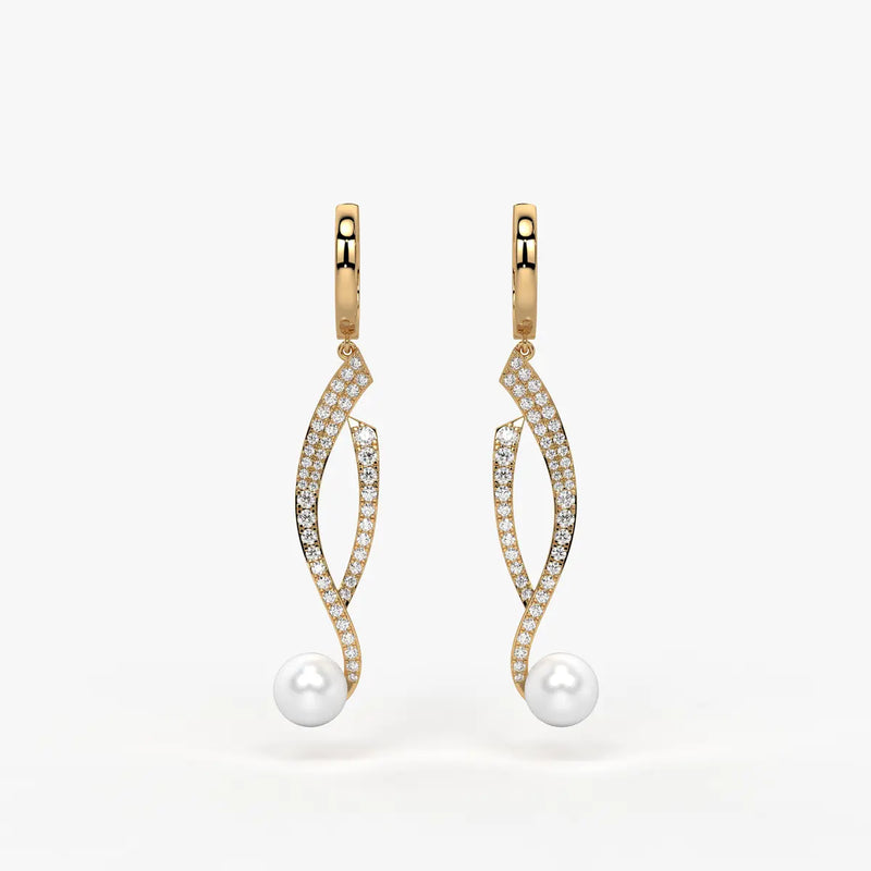 Lumivine Pearl Twist Drop Earrings