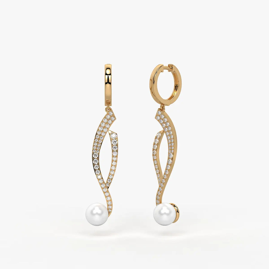 Lumivine Pearl Twist Drop Earrings